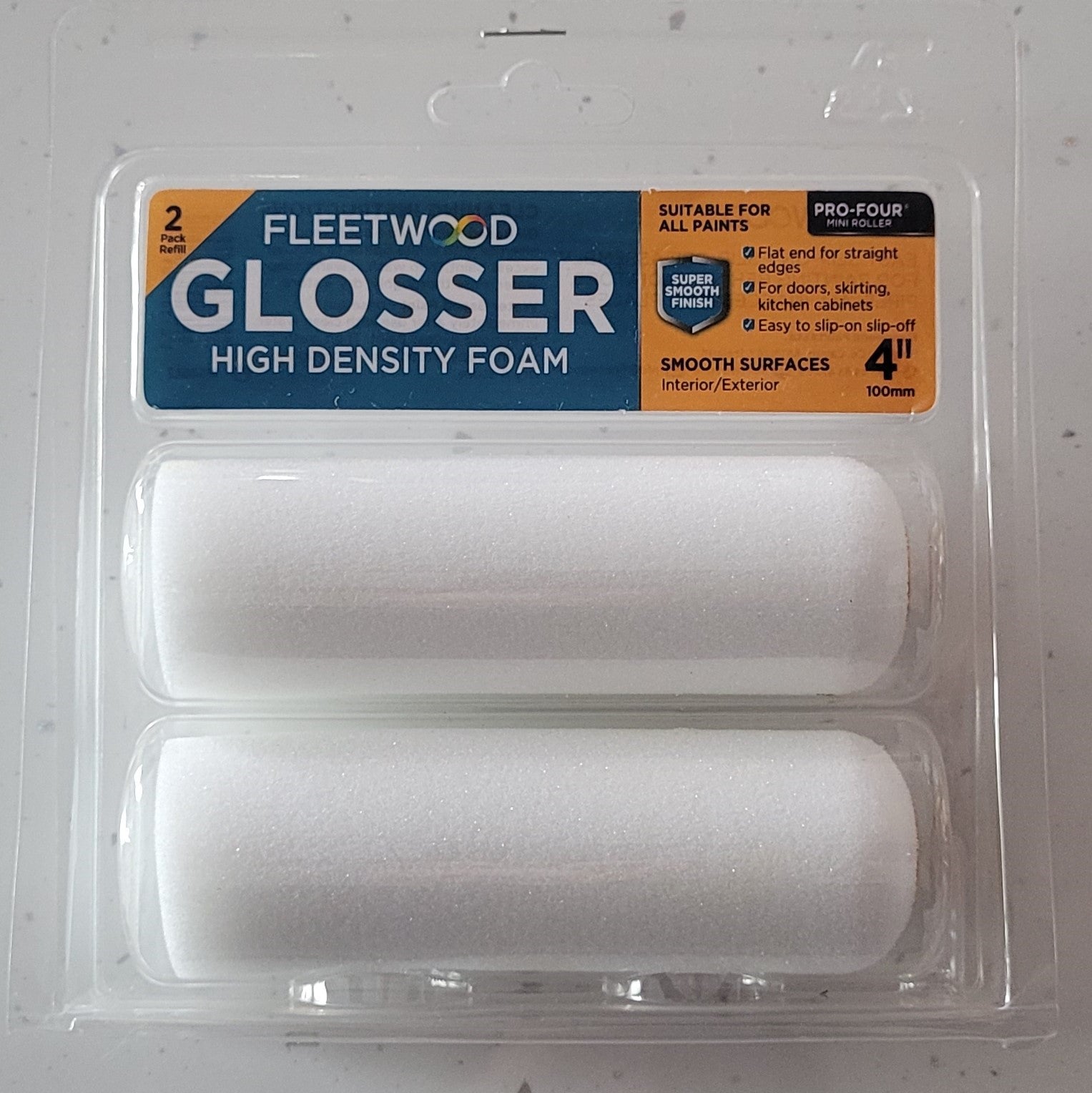 Fleetwood 4" Glosser Foam Roller Sleeves