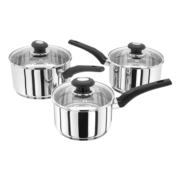 Judge Essentials 3 Piece Saucepan Set
