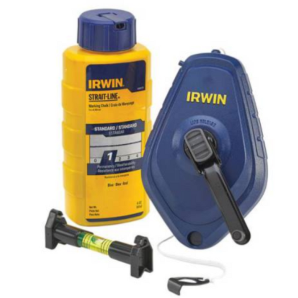 Irwin STRAIT-LINE Chalk Line, Chalk & Level Set