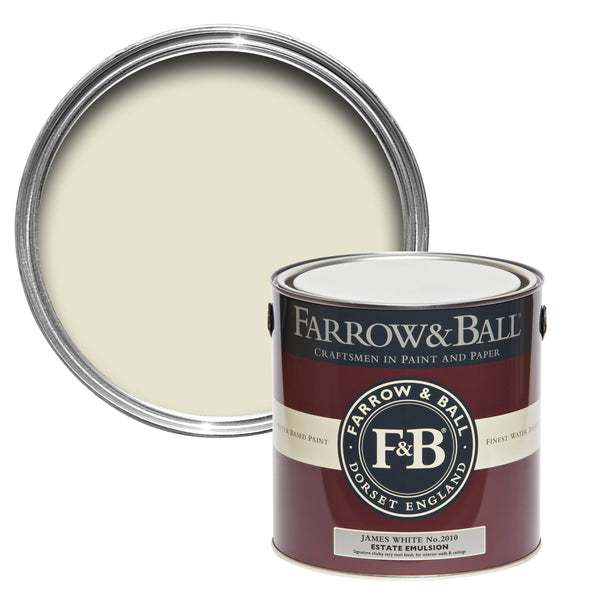750ml Estate Eggshell James White No.2010 Farrow & Ball Paint Colour