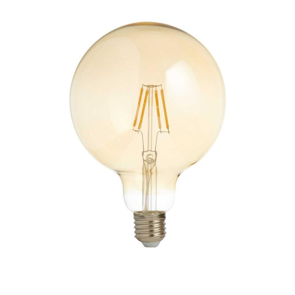 DIMMABLE LED FILAMENT GLOBE LAMP (125MM) AMBER GLASS, E27 6W