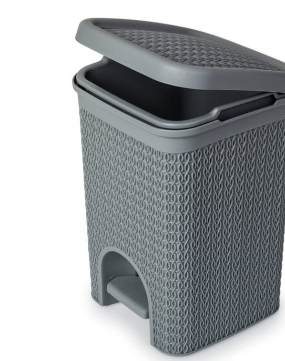 Blue Canyon Grey Lace Design Pedal Bin - 5L