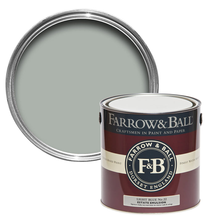 750ml Modern Eggshell Light Blue No.22 Farrow & Ball Paint Colour
