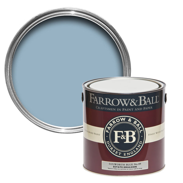 750ml Modern Eggshell Lulworth Blue No.89 Farrow & Ball Paint Colour