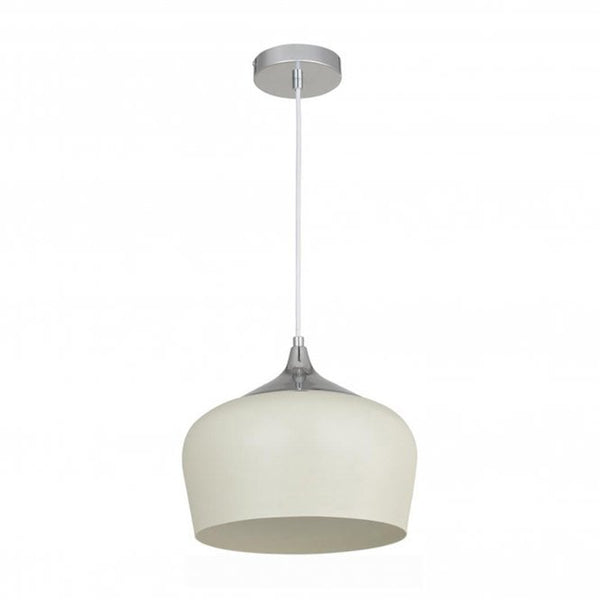 Magnalux Modena E27 1 Light Contemporary Cream Metal Droplet Pendant