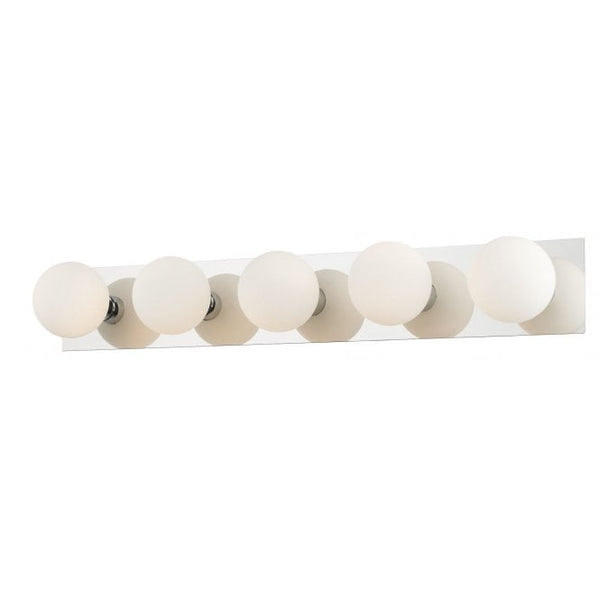 Magnalux Vanity 5 Light IP44 - Chrome & Opal Glass