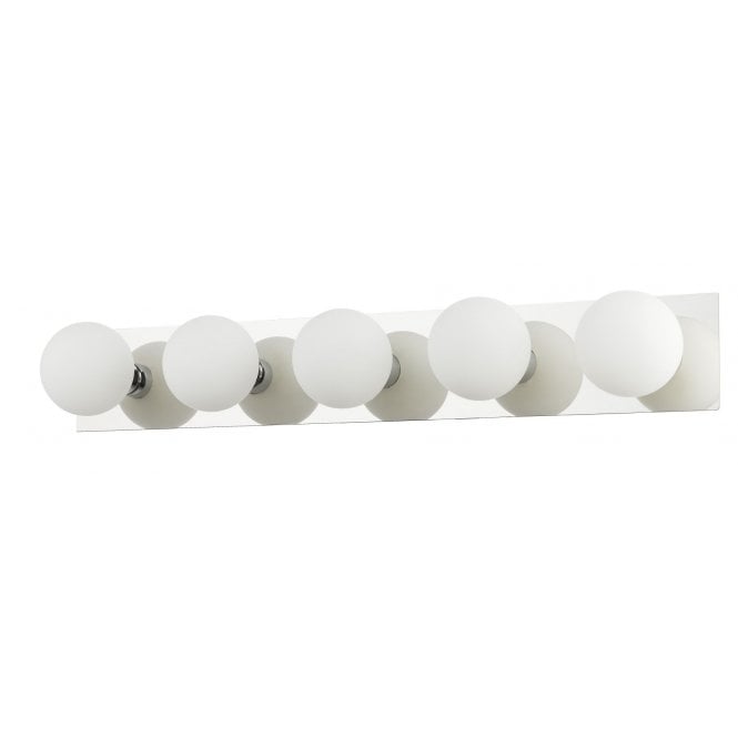 Magnalux Vanity 5 Light IP44 - Chrome & Opal Glass