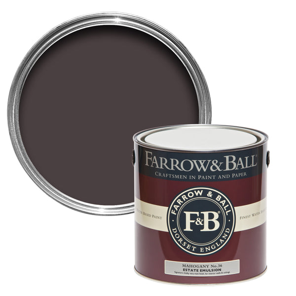 750ml Modern Eggshell Mahogany No.36 Farrow & Ball Paint Colour