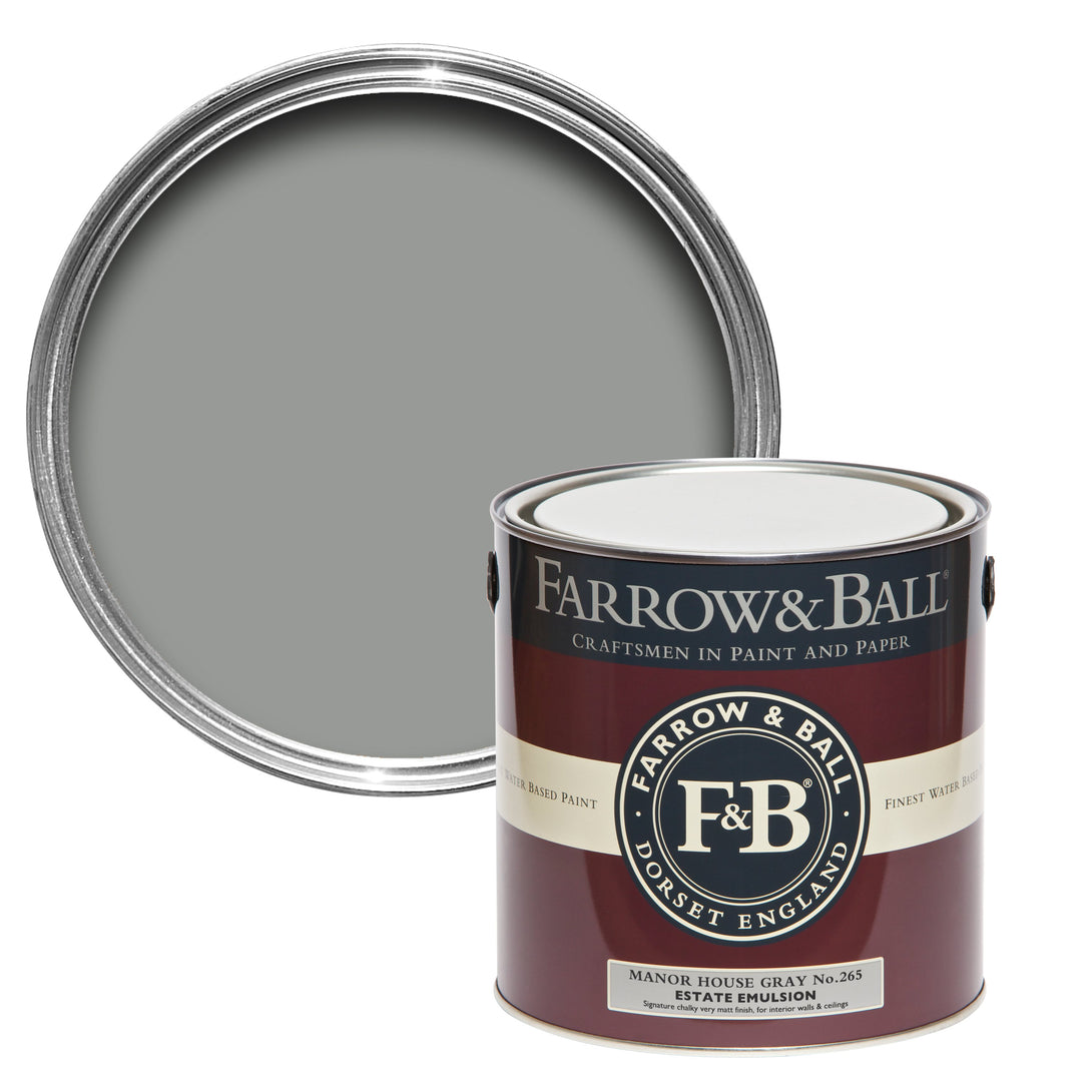 5L Estate Emulsion Manor House Gray No.265 Farrow & Ball Paint Colour