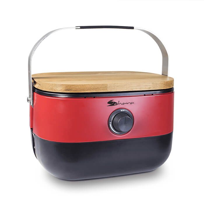 Sahara Portable Gas Mini Bbq Black/Red