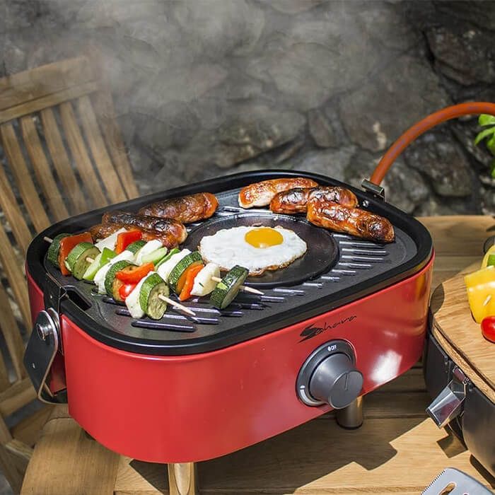 Sahara Portable Gas Mini Bbq Black/Red