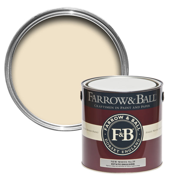 750ml Full Gloss New White No.59 Farrow & Ball Paint Colour