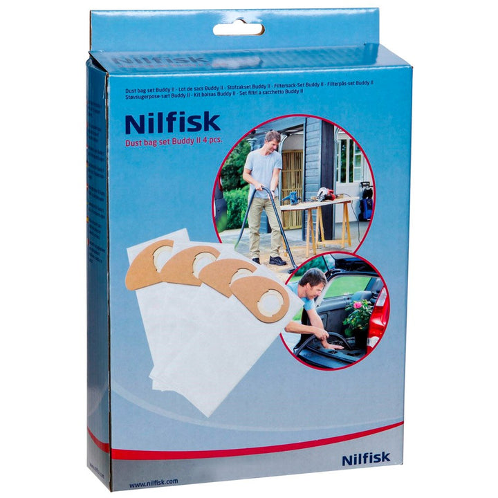 Nilfisk Vacuum Dust Bag Kit For Buddy II 4 pcs