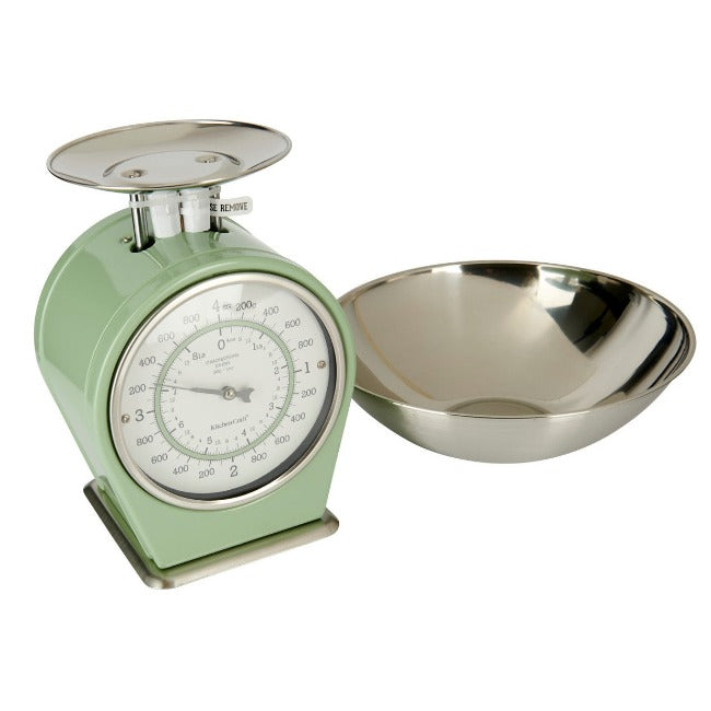 Living Nostalgia Mechanical Kitchen Scales - English Sage Green