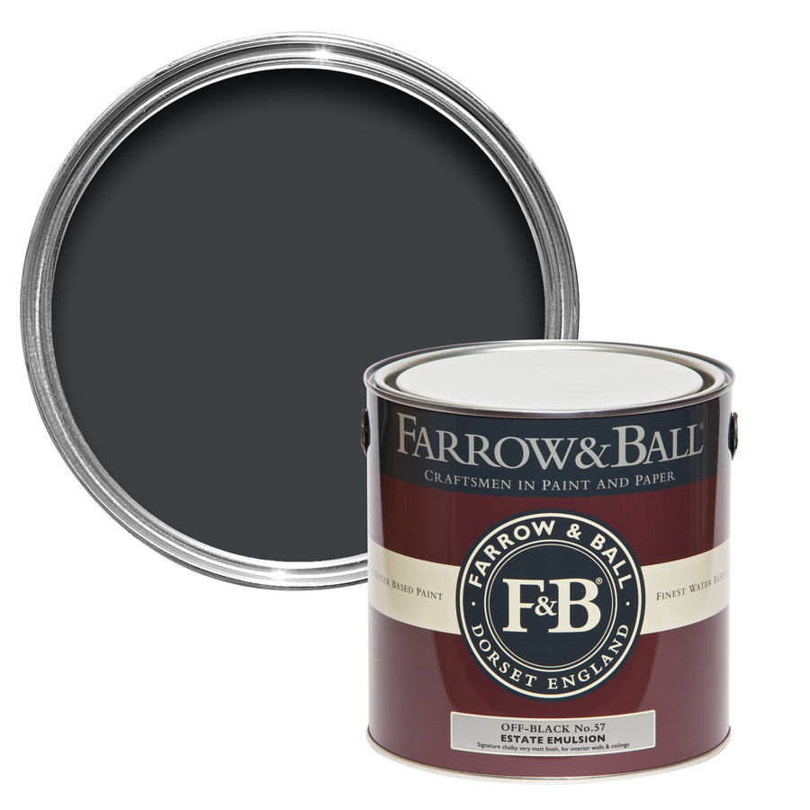 2.5L Estate Emulsion Off-Black No.57 Farrow & Ball Paint Colour