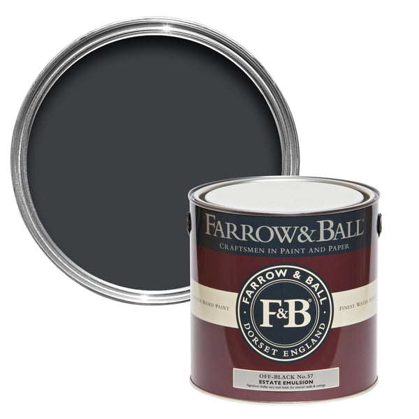 750ml Full Gloss Off-Black No.57 Farrow & Ball Paint Colour
