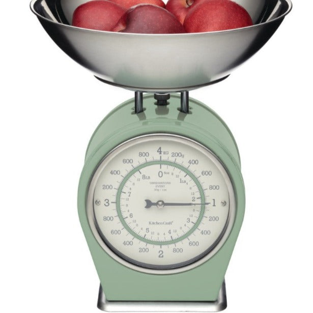 Living Nostalgia Mechanical Kitchen Scales - English Sage Green