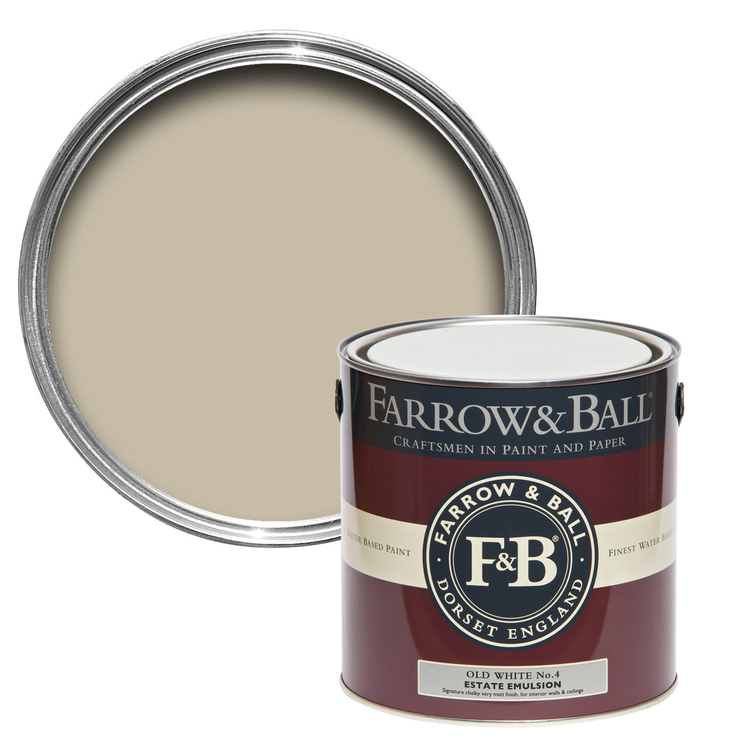 5L Estate Emulsion Old White No.4 Farrow & Ball Paint Colour