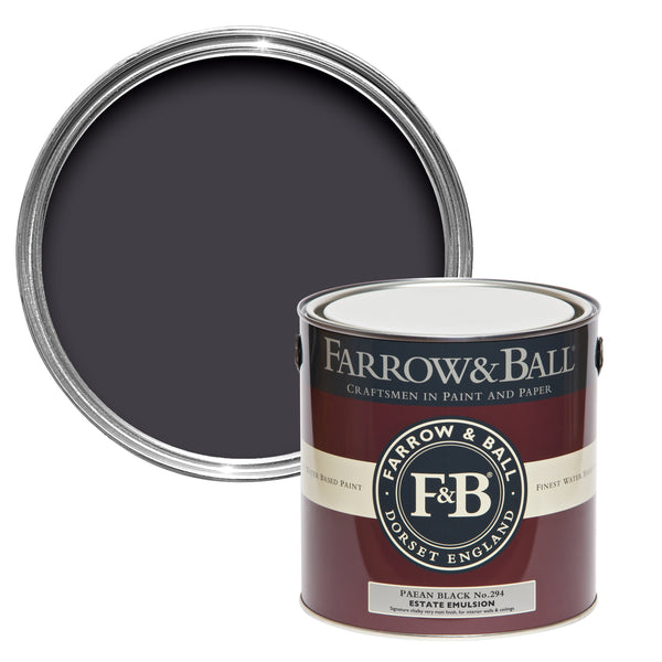 750ml Full Gloss Paean Black No.294 Farrow & Ball Paint Colour