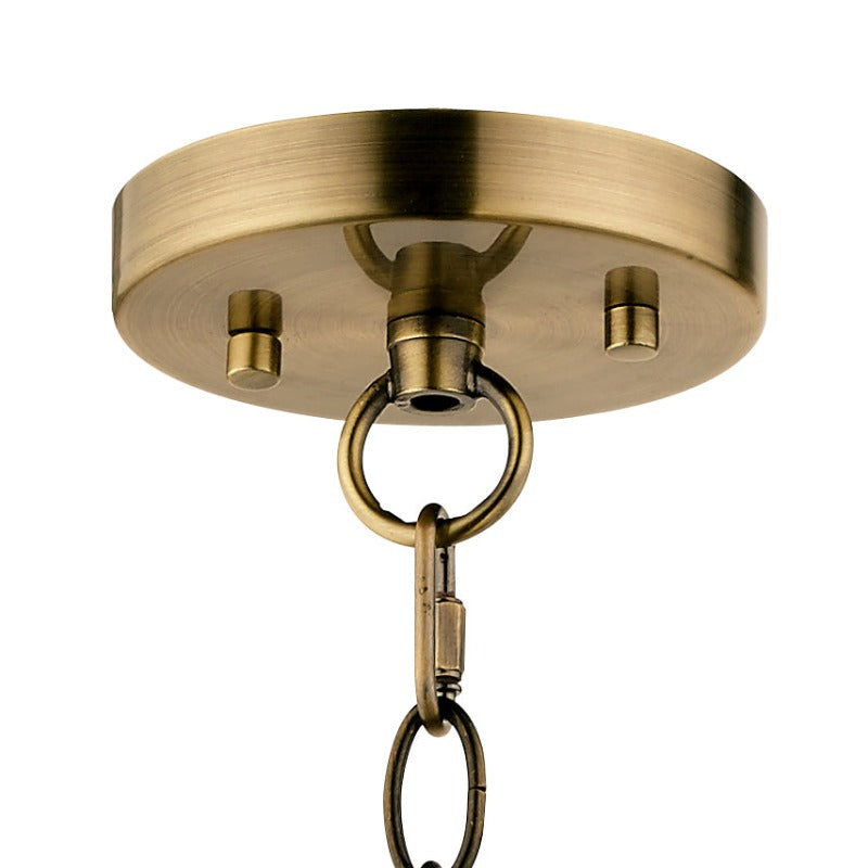 Pandora 5 Light Crystal Pendant Antique Brass Ceiling Light