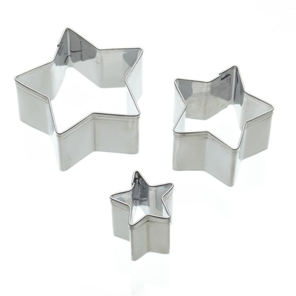 KitchenCraft Set of 3 Star Fondant Cutters