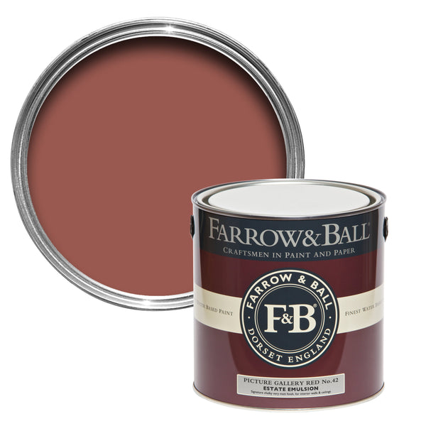 750ml Full Gloss Picture Gallery Red No.42 Farrow & Ball Paint Colour