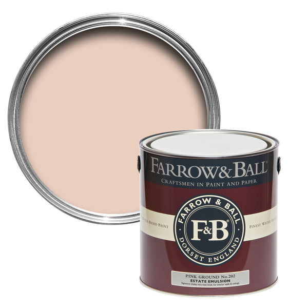 750ml Full Gloss Pink Ground No.202 Farrow & Ball Paint Colour
