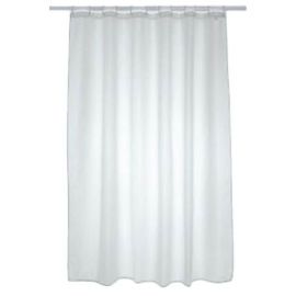 Plain White PEVA Shower Curtain