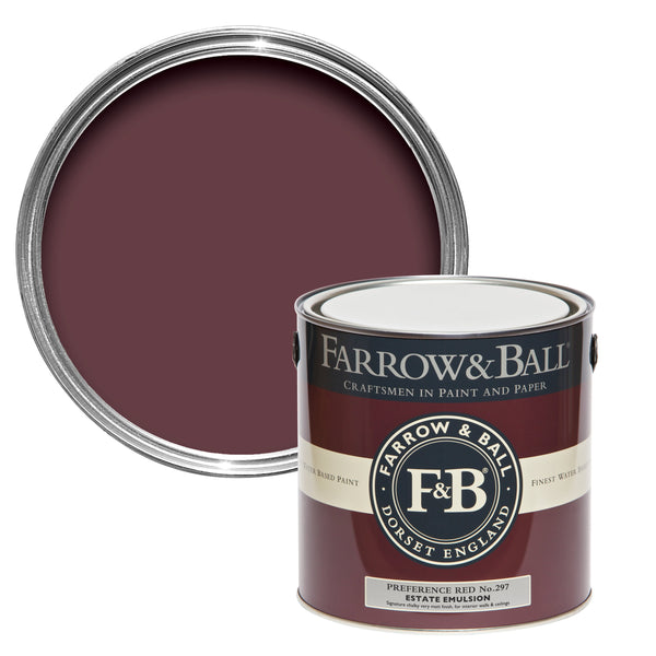 750ml Full Gloss Preference Red No.297 Farrow & Ball Paint Colour