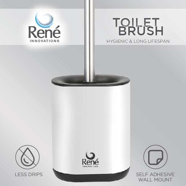 Rene 3 in 1 Flexible Toilet Brush White