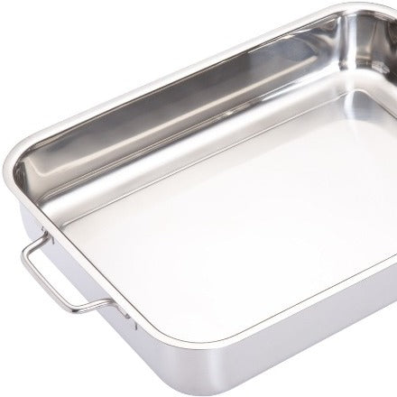 MasterClass Stainless Steel Heavy Duty 37cm x 27cm Roasting Pan M