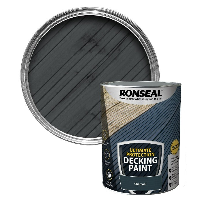 5L Ronseal Ultimate Protection Decking Paint - Charcoal