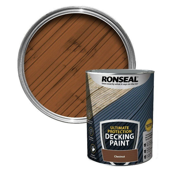 5L Ronseal Ultimate Protection Decking Paint - Chestnut