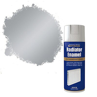 Rust-Oleum Radiator Enamel Spray Paint 400ML - Silver