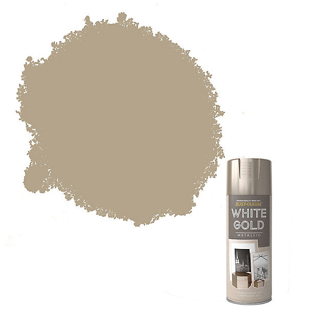 Rust-Oleum Metallic Spray Paint 400ML - White Gold