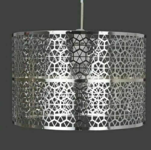 MOROCCAN METAL DRUM SHADE PENDANT