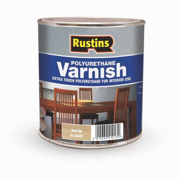 Rustins Polyurethane Clear Varnish - Satin Clear
