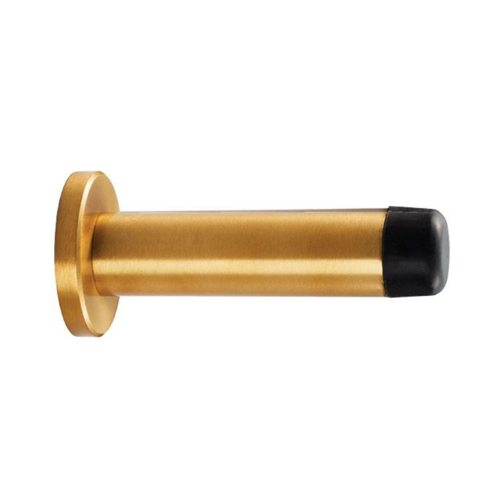 Carlisle Brass Cylinder Pattern Door Stop on Rose