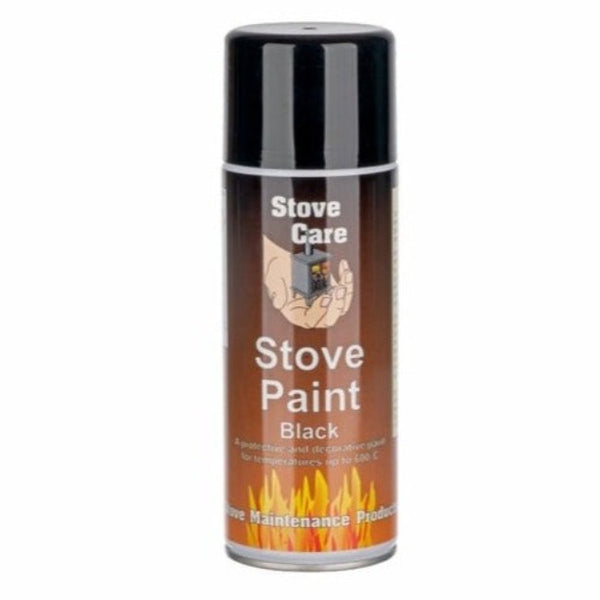 400ml Tin of Stove Care Stove Paint – Matt Black