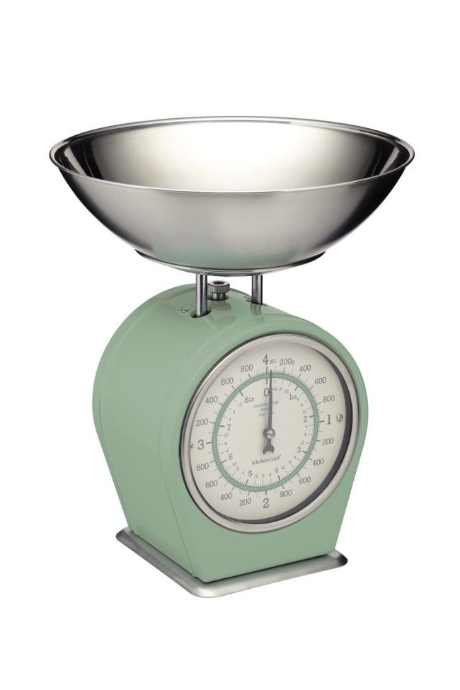 Living Nostalgia Mechanical Kitchen Scales - English Sage Green