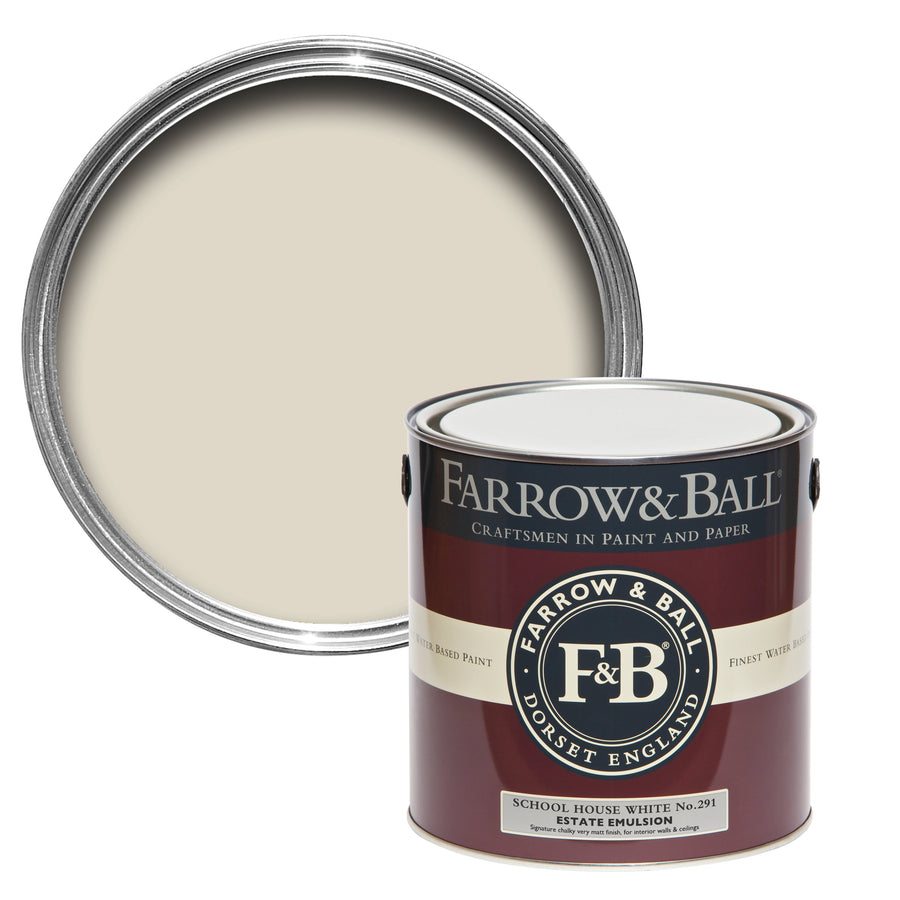 2.5L Estate Emulsion School House White No.291 Farrow & Ball Paint Colour
