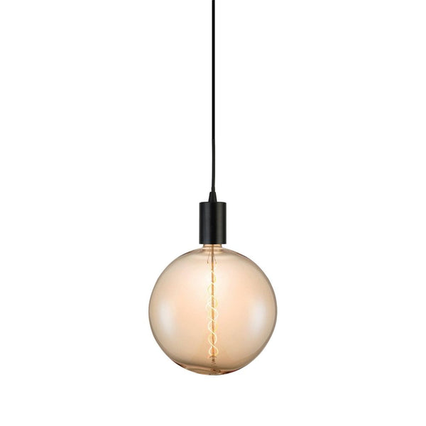 GIANT LED SPIRAL FILAMENT GLOBE - AMBER