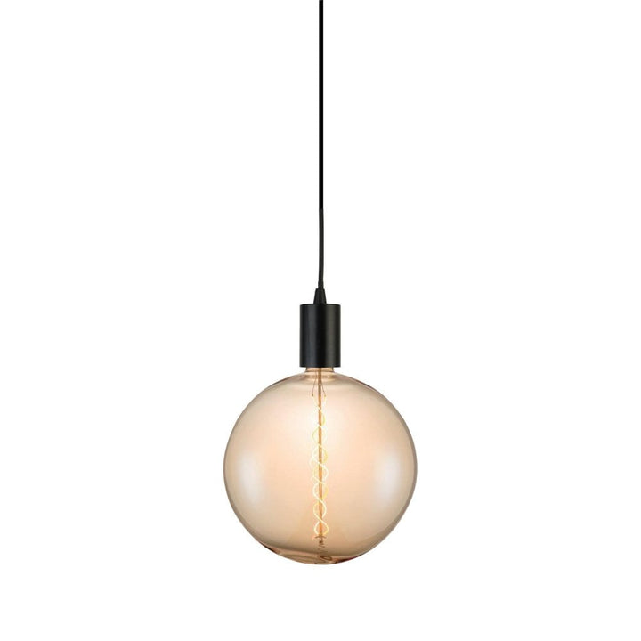 GIANT LED SPIRAL FILAMENT GLOBE - AMBER