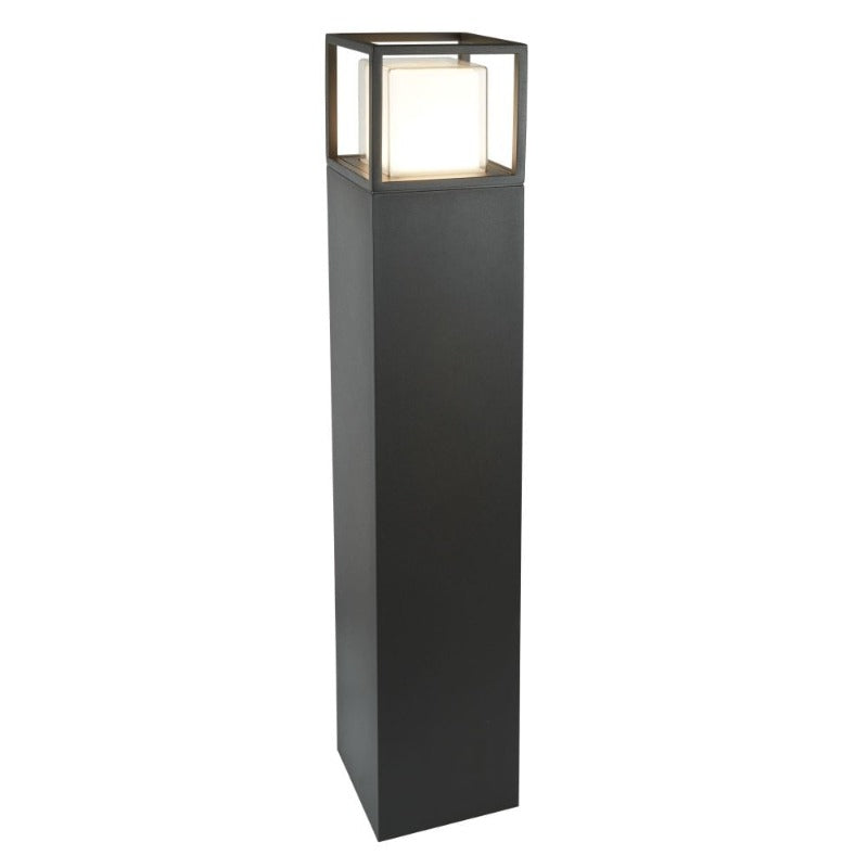 OUTDOOR LED POST (90CM HEIGHT), DARK GREY, OPAL WHITE/CLEAR DIFFUSER