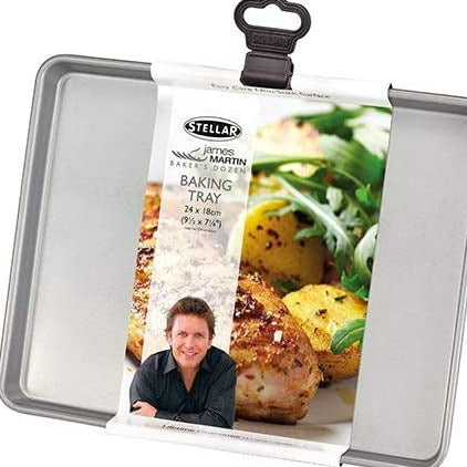Stellar James Martin Non-Stick Baking Tray, 24cm x 18cm x 1.5cm
