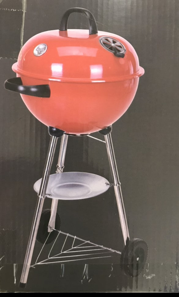 Spherical Red Charcoal Barbeque