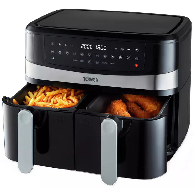 Tower Vortx 9L Dual Basket Air Fryer - Black