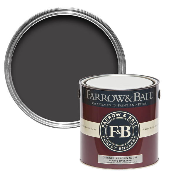 750ml Modern Eggshell Tanners Brown No.255 Farrow & Ball Paint Colour