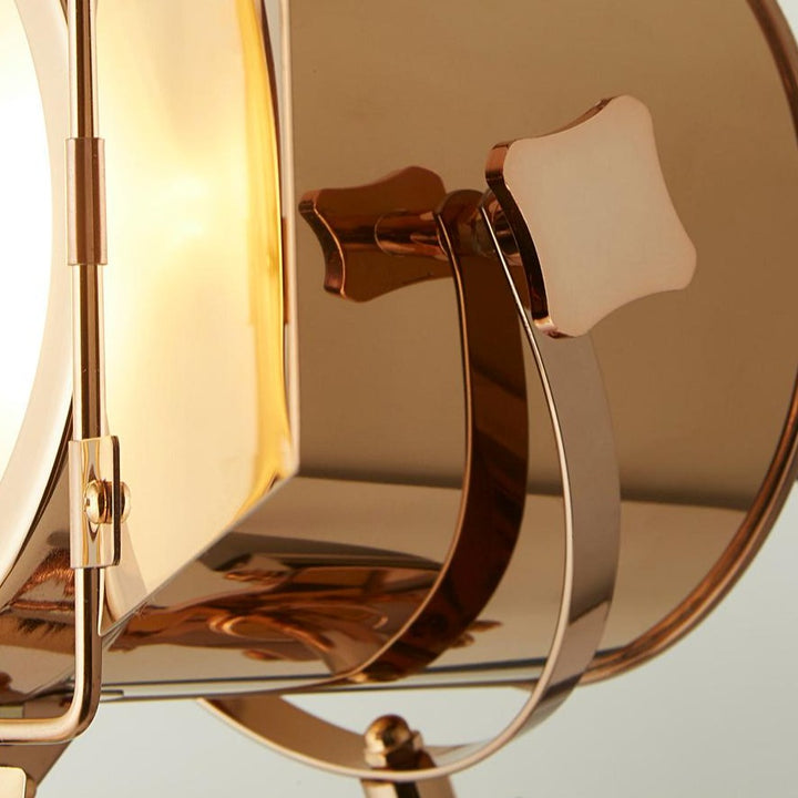 Copper & Black Spotlight Tripod Table Lamp