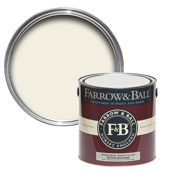 750ml Modern Eggshell Wimborne White No.239 Farrow & Ball Paint Colour